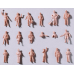 H0 Figuren "bahnhof" 60er Set Farblos