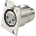 Einbaubuchse Xlr-Female Nickel