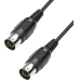MIDI-Kabel 2xDIN-5polig-Stecker 1,5m Schwarz Paccs