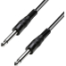 Instrumentenkabel 6,3-Klinke-St.-St.(Metall) Schwarz 3m
