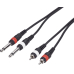 Verbindungskabel 2xKlinke-Stecker/2xCinch-Stecker 5m Schwarz