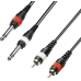 Verbindungskabel 2xKlinke-Stecker/2xCinch-Stecker 3m Schwarz