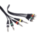 Verbindungskabel 4xKlinke-Stecker/4xCinch-Stecker 5m Schwarz