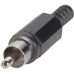 Cinch-Stecker Schwarz