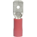 Flachstecker Isoliert 6,3x0,8 rot