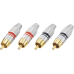 Cinch-Stecker-Set Vergoldet/Silber 4 St