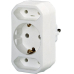 Schutzkontakt-Euro-Adapter Weiss