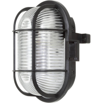 ISO-Oval-Armatur 60W Schwarz