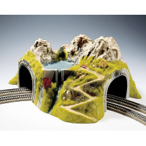 H0 NOCH Fertig- Ecktunnel 2-Gleisig gebogen