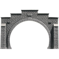 H0 NOCH Tunnel-Portal 2gleisig Profi-Plus, Lackiert