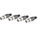 Xlr-Stecker 4er-Pack Female