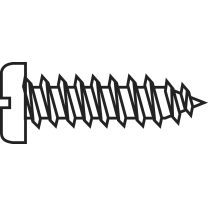 TOOLCRAFT Blechschraube Flachkopf Schlitz DIN7971 C2,9x9,5 20er