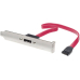 SATA-Slotblech eSATA-Stecker/SATA-Buchse 0,2m flach Rot
