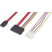 SATA-Kabel SATA-Stecker+IDE-Stromstecker/SATA-Kombistecker