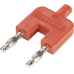 4mm Kurzschlußstecker mit Buchse Rot
