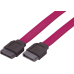 SATA-Datenkabel gerade/gerade 1m flach Rot