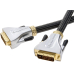 Monitorkabel DVI-D-Stecker(24+1)x2 1,5m anthrazit ProWire
