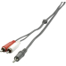 Adapter 3,5mm-Klinke-Stecker/2xCinch-Stecker 2m Schwarz SpeaKa