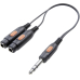 Adapter 6,3mm-Klinke-Stecker/2x6,3mm-Klinke-Kupplung 0,2m SpeaKa