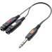 Adapter 6,3mm-Klinke-Stecker/2x6,3mm-Klinke-Kupplung 0,2m