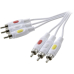 Av-Kabel 3x Cinch 2m Ws