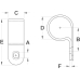 Kabelclip Dm 6,35mm/Bohrung 4,6mm