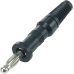 Federkorbstecker 4mm 10A Schwarz Lötanschluss