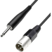 Mikrofonkabel XLR-Male/Klinke-Stecker 5m Schwarz Paccs