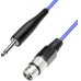 Mikrofonkabel XLR-Female/Klinke-Stecker 5m Blau Paccs