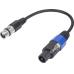 Adapterkabel Speakon-Male/XLR-Female 0,3m Schwarz Paccs