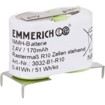 Akku 2,4V 170mAh NiMH LF EMMERICH 3032-B1-R10