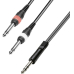 Adapterkabel 2,5 m Schwarz Klinke-M(st) 2xKlinke-M(m)