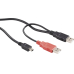 USB-Y-Kabel Auf Mini-B 1m