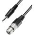 Adapterkabel 3 m Schwarz XLR-F 3,5-Klinke-M(m)-gebrückt