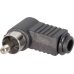 Cinch-Stecker Schwarz Gewinkelt