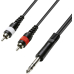 Adapterkabel 5 m Schwarz 6,3-Klinke-M(st) 2xCinch-M