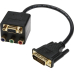 Dvi-I Y-Splitter-Kabel Dvi/Rca