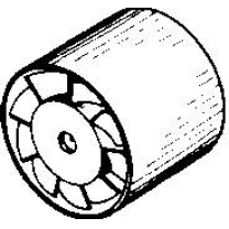 Wallair Rohr-Einschubl&uuml;fter 12 V/ 100mm