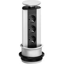 Schulte Elektrotechnik Evoline&reg; Port Silber/Alu 3-Fach
