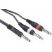Adapterkabel 5 m Schwarz Klinke-M(st) 2xKlinke-M(m)