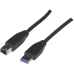 USB3.0 Anschlusskabel A/B 3m schwarz USB3.0 Anschlusskabel A/B 3m schwarz