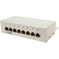 Logilink Cat 5e 8 Port Patchfeld Ral7035