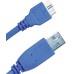 USB3.0 Anschlusskabel A/Micro-B 0,5mblau