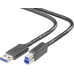 USB3.0 Pro Anschlusskabel A/B 0,9m schwarz