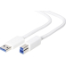 USB3.0 Pro Anschlusskabel A/B 3m Weiss
