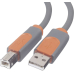USB2.0 Anschlusskabel A/B 4,8m Grau