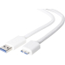 USB3.0 Anschlusskabel A/Microb 1,8m weiss