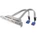 USB Slotblech 2x 10-Pol Anschl. 4xusb A