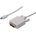 Mini-Displayport DVI-Kabel 3m Weiß