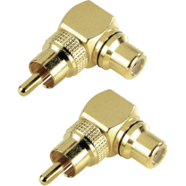 hama Audio-Adapter Cinch-Anschluss-Set 90&deg;